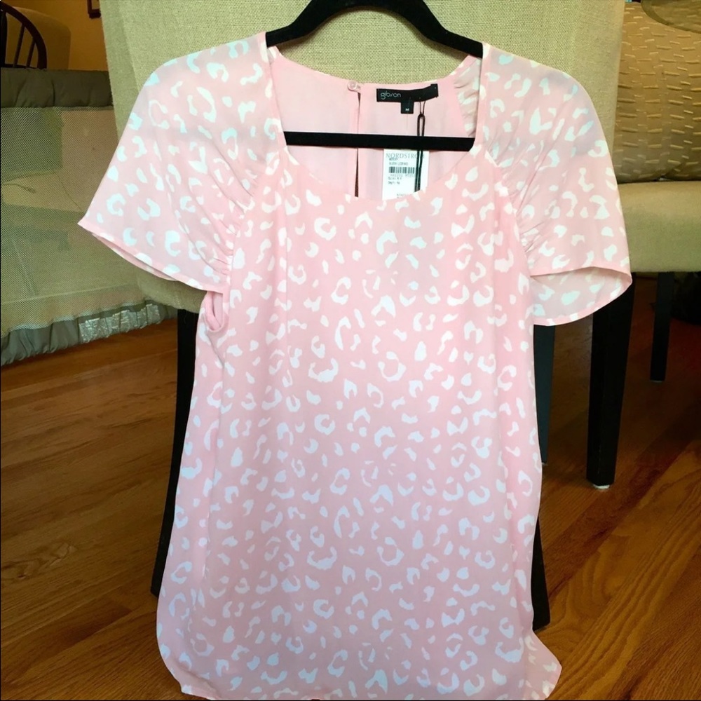 Gibson Pink Leopard Blouse